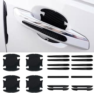 Car Door Handle Protector, Car Door Handle Scratch Protector Accessories, Universal Car Door Handle Cup Protector, Waterproof Anti-Scratch Car Paint Protective Films(14 Pieces) (Black)