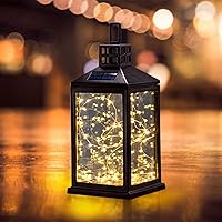 Vista 1 de Solar Lantern Lights Outdoor SUNWIND Waterproof Solar Table Lamp Hanging Lighting with 40 Warm White LEDs for Garden Patio Landscape Decoration