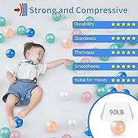 Vista 4 de Bolas de piscina STARBOLO para niños pequeños, libres de ftalatos y BPA, no tóxicas, a prueba de aplastamiento, pack de 100, 200, 500