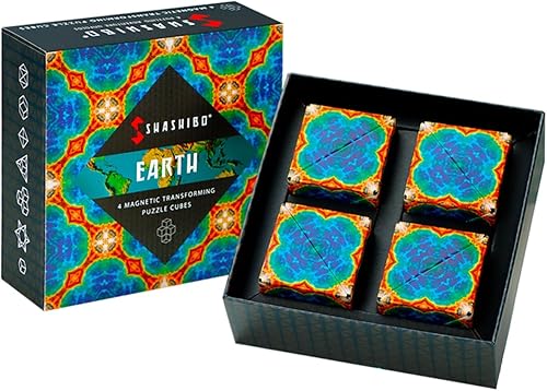 Miniatura 76 de Shashibo - Cubo que cambia de forma, juego para aliviar la ansiedad, con 36 imanes de tierras raras, premiado y patentado, extraordinario cubo