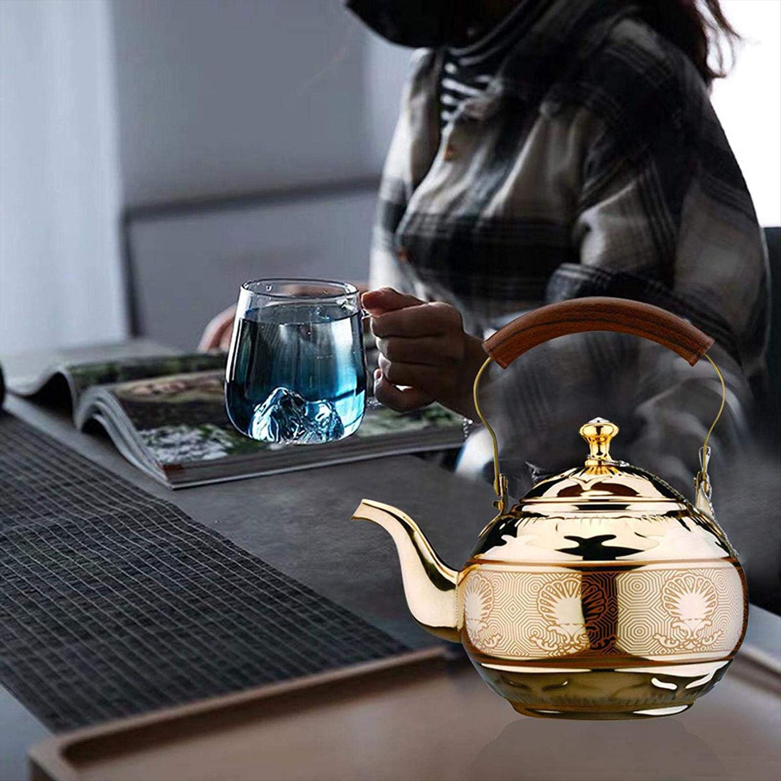 チャティーレトロ Buy Retro Kettle, Tea Kettle In Vintage Style, Stainless Steel