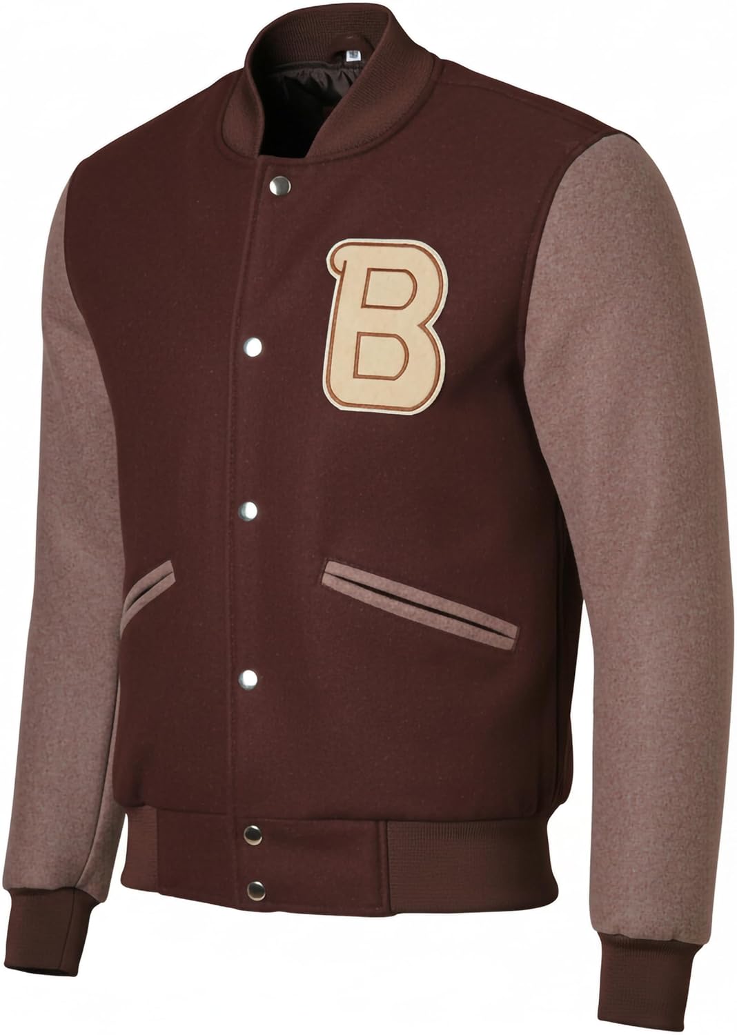 SUTAIRU Mens Letterman Bomber Slim Fit Varsity Jacket Slim Fit Casual Warm Boys Baseball College Jacket