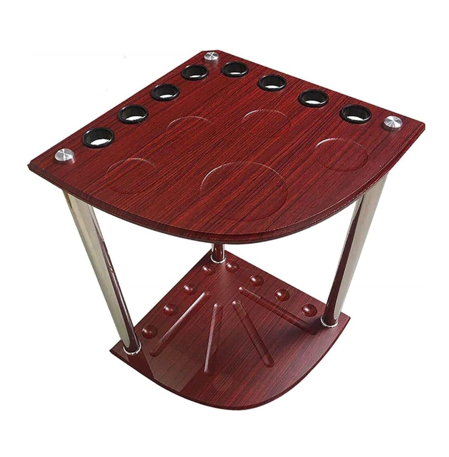 Support pour queue de billard marron en bois pour habiller votre salon de jeux