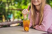 Vista 4 de Zibtes - 4 puntas de silicona para pajitas - Fundas de goma de metal de grado alimenticio para pajitas solo para popotes de acero inoxidable de 1/3