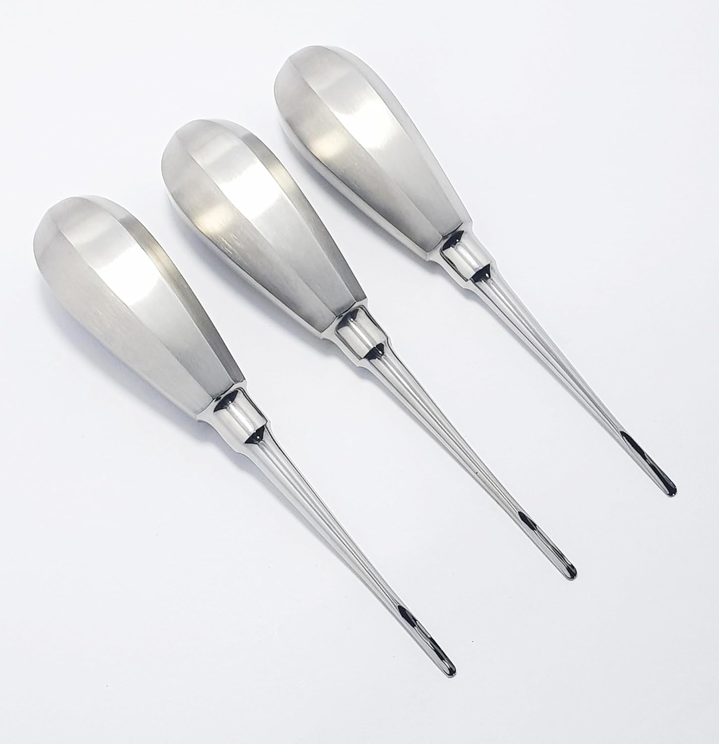 Dental Root Elevator White with Embowed Edge 14.5cm 3mm Tooth Extraction 3 Pcs #123500380