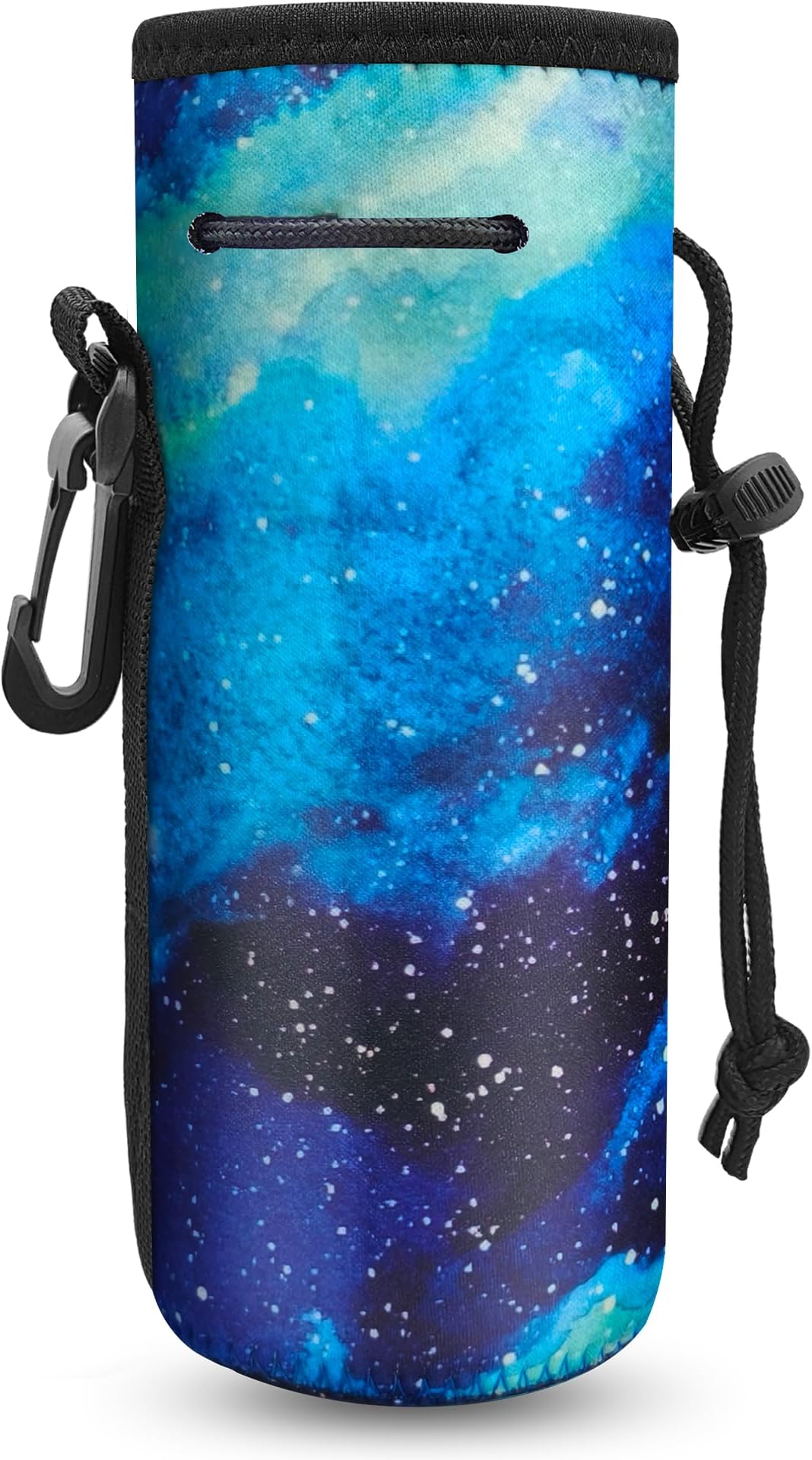 Water Bottle Carrier,Insulated Neoprene Water Gym Travel bottle Holder Bag Protector Sleeve Case Pouch Cover 0.6L or 0.75L, Great for Stainless Steel Bottles (Blue star)