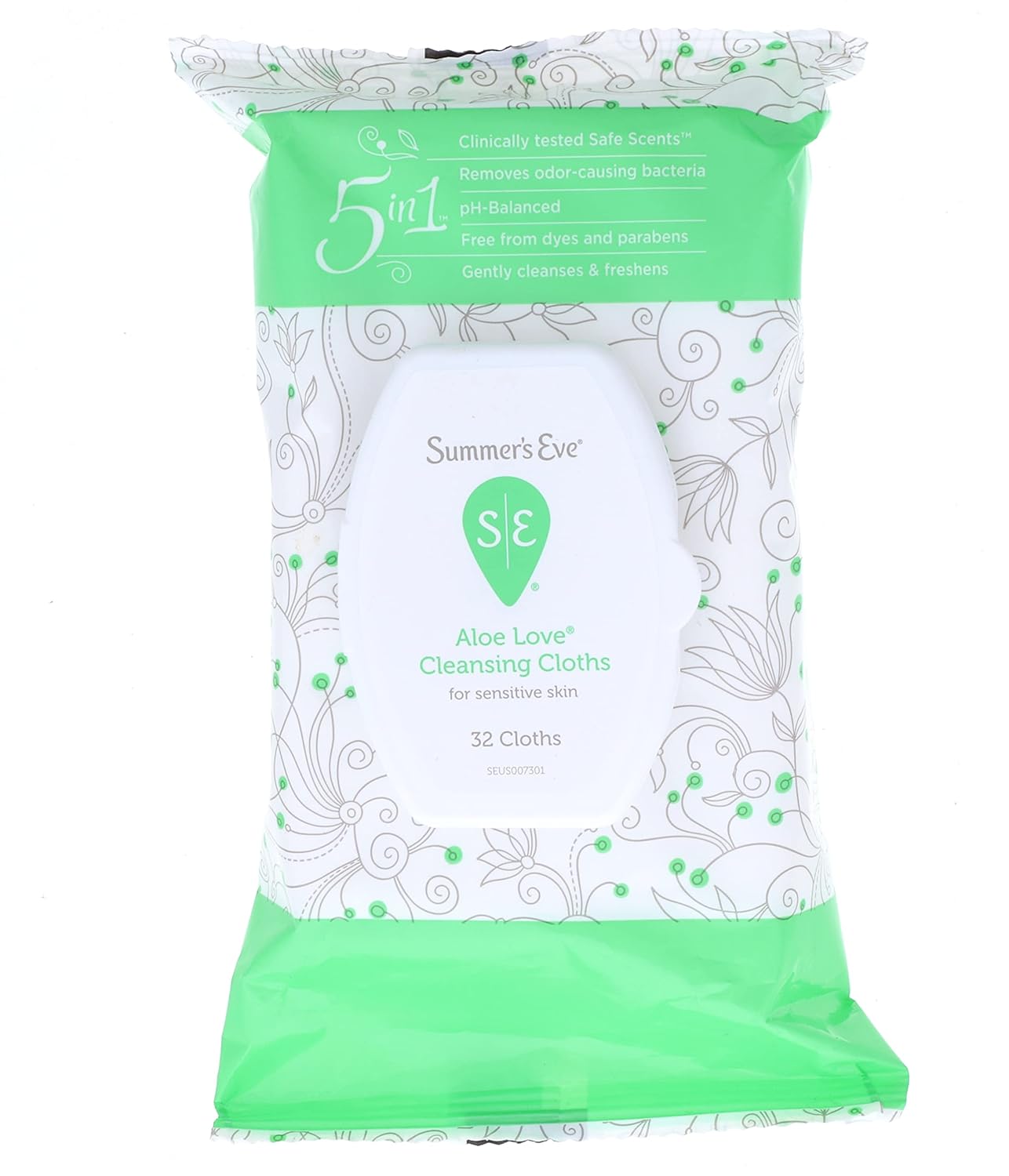 Summers Eve Cleansing Cloths Aloe Love - 32 ct, Pack of 4