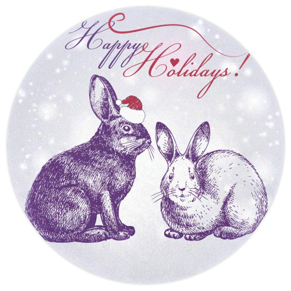 Tapis de sol lapin antidérapant multicolore 160cm doux pour salon et chambre