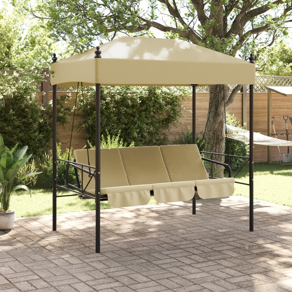 Banco Columpio de jardín con toldo Acero Arena, Columpio Jardin Exterior, Balancin Jardin Exterior, Muebles Jardin Exterior, Balancin Balcon - 4008899