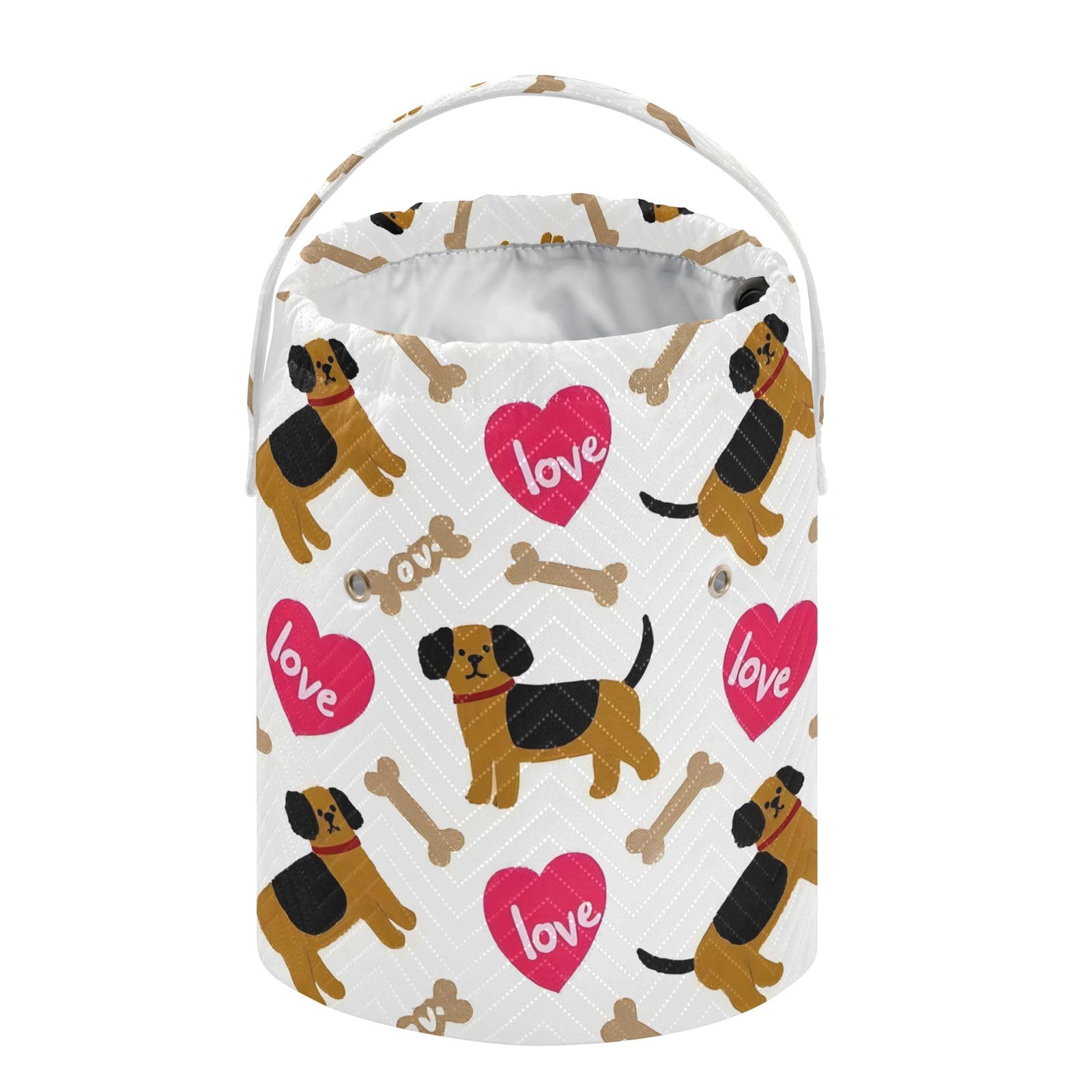 Yarn Storage Bag Small Crochet Bag Knitting Bag Organizer Dog Bones Love Yarn Bags for Crocheting Basket