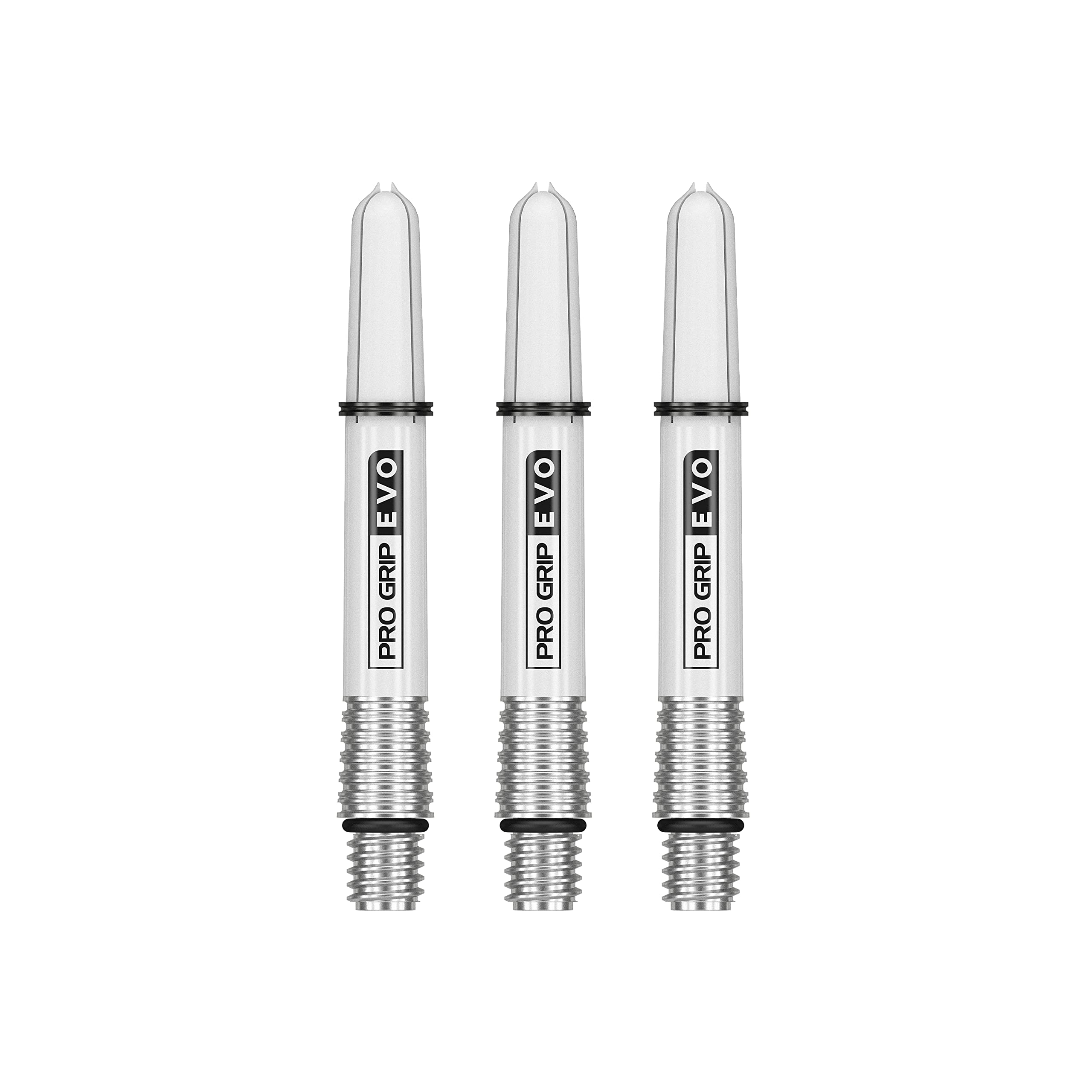 Target Darts Unisex Pro Grip Evo aluminiowe trzonki rzutek, srebrne, krótkie