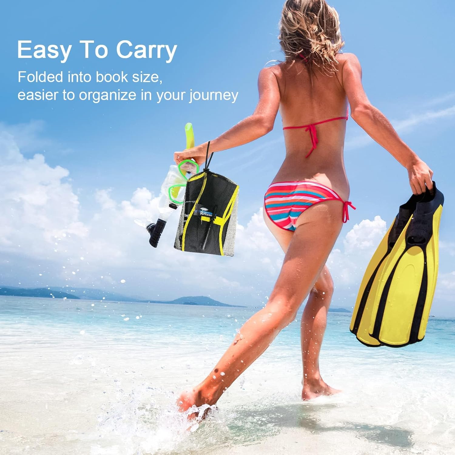 Rrtizan Inflatable Snorkel Vest for Adult, Travel Snorkeling Vest for Swimming, Snorkeling, Paddleboarding, Swim Vest Adult Suitable for 90-220lbs