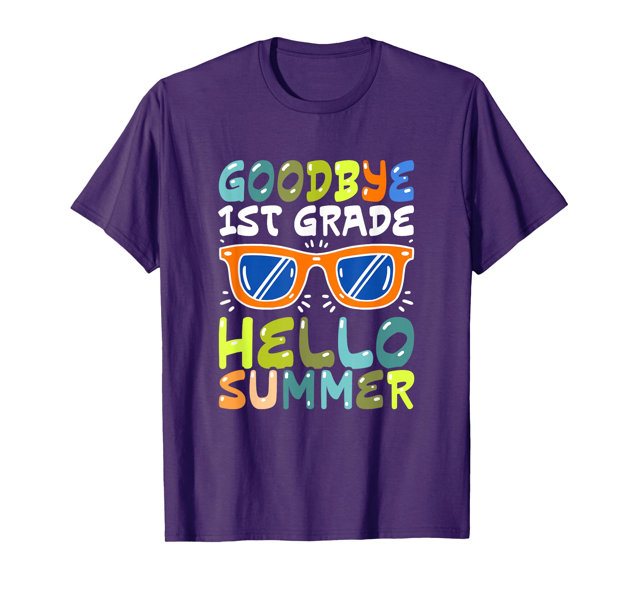 Goodbye 1st Grade Hello Summer Last Day Of School Boys Kids T-Shirt