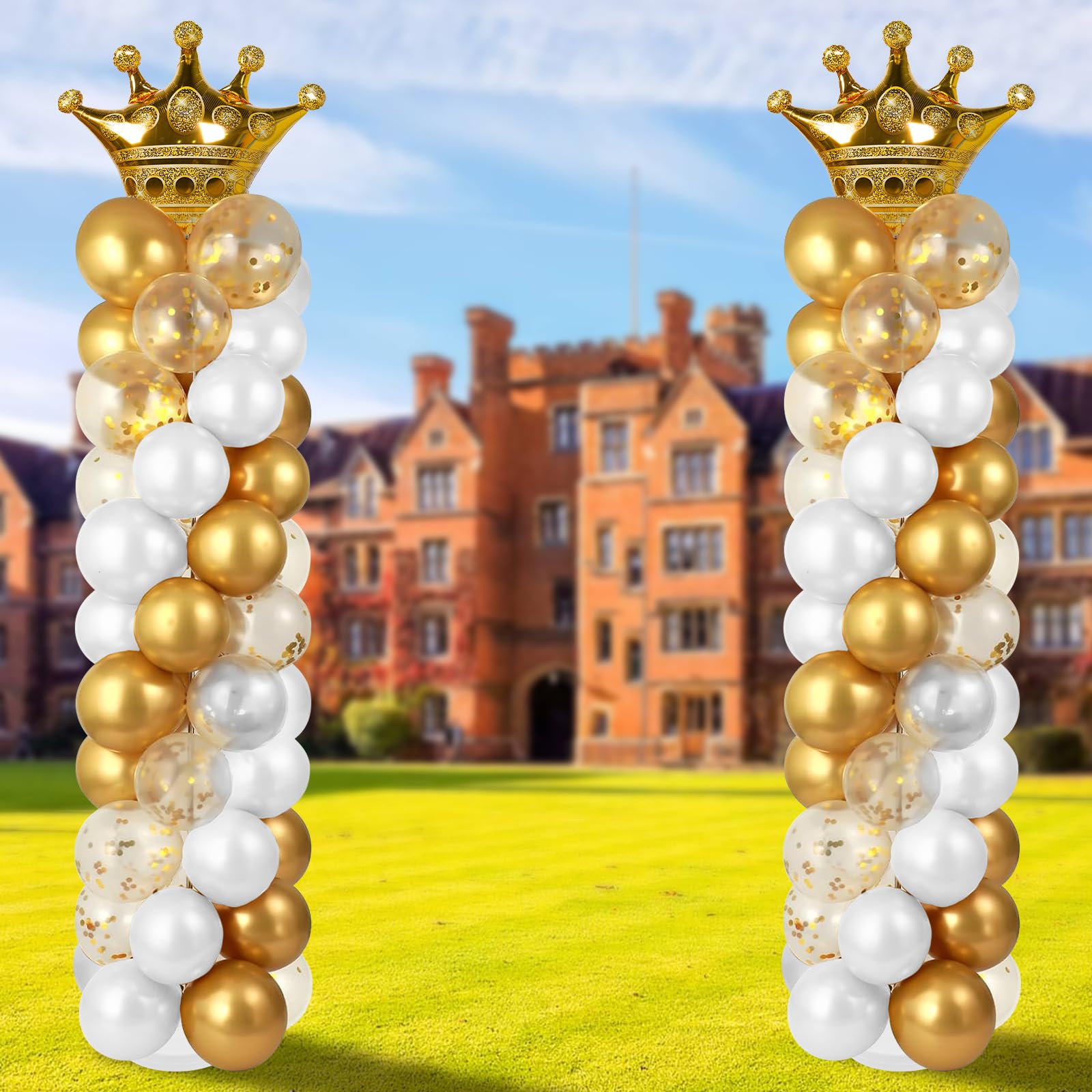 Supporto Colonna Palloncini, 2 Set Kit Supporto Palloncini Rregolabili 40cm - 2m, decorazione per Feste, Matrimoni, Compleanni, Shower Baby