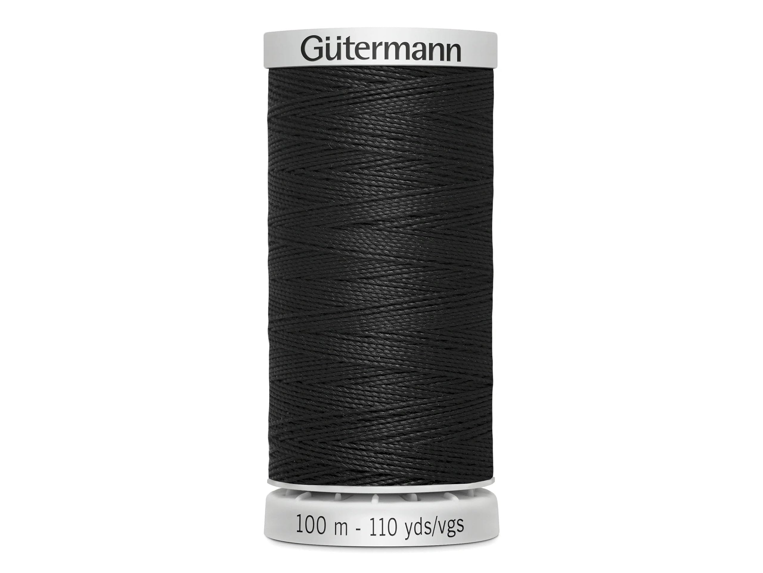 Gütermann Garn Extra Stark Nähgarn Polyester 100m Nähmaschinengarn Universal Reißfest UV Beständig (Schwarz, 1)