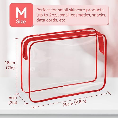 Miniatura 2 de 12 bolsas de aseo transparentes para mujeres y hombres, bolsa de cosméticos transparente para viaje, organizador de maquillaje, bolsa aprobada por