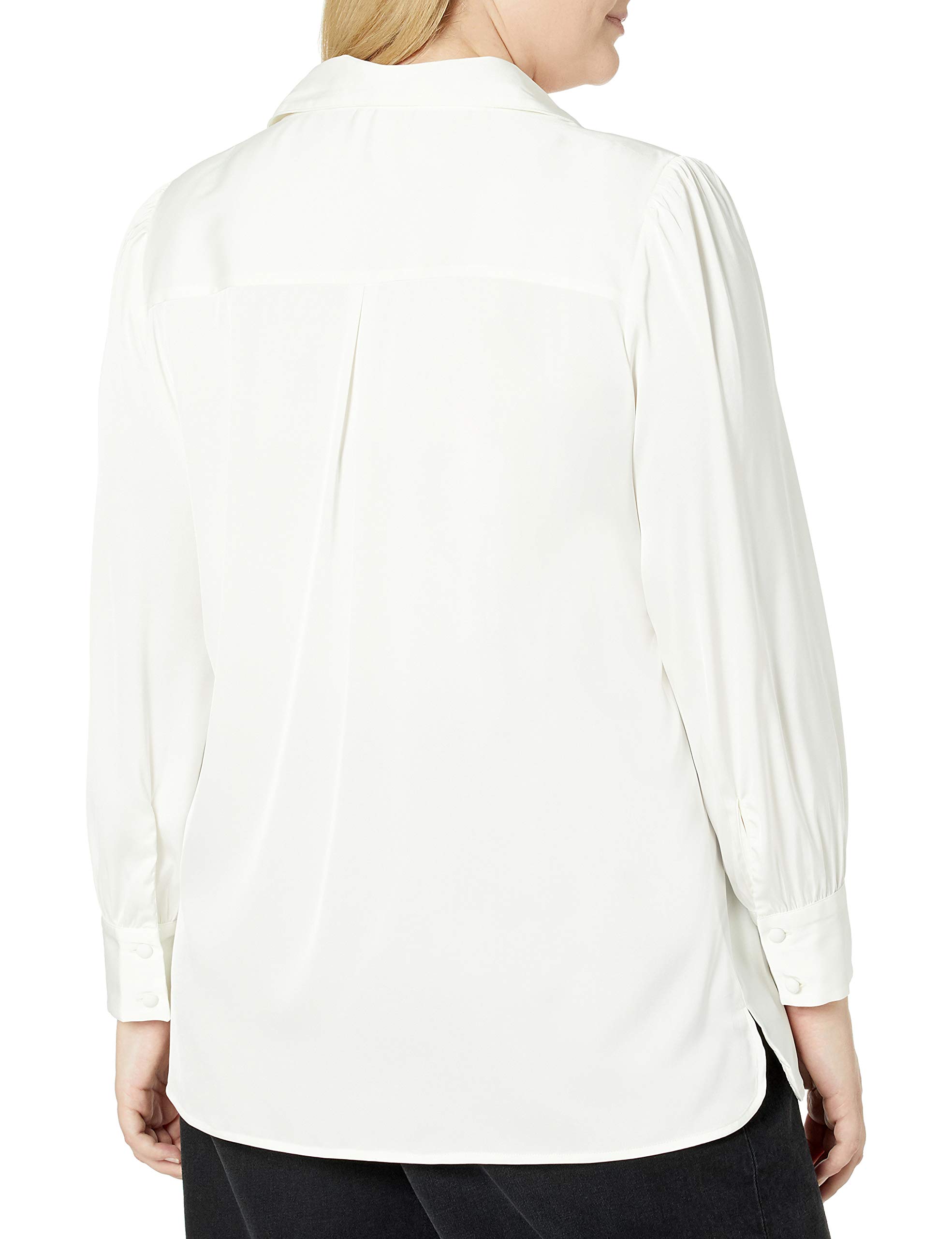 The Drop Women's @Lucyswhims Long-Sleeve Button-Down Stretch Satin Shirt
