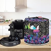 Vista 130 de Cubierta abstracta para freidora de aire con estampado de corazón, cubierta de olla a presión de 3 cuartos de galón, cubierta antipolvo para olla a