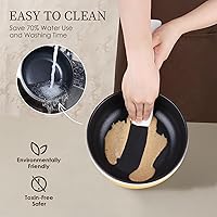 Vista 5 de Audecook - Olla caliente eléctrica, mini sartén eléctrica portátil antiadherente de 1.7L con ajuste de potencia, olla para ramen multifuncional