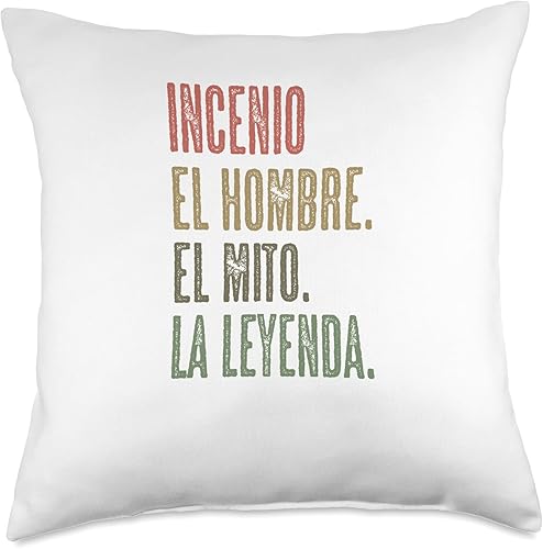 Para Alguien Llamado INCENIO INCENIO - Almohada de hombre El Mito La Leyenda  Nombre Camisa, 18 x 18 pulgadas, multicolor