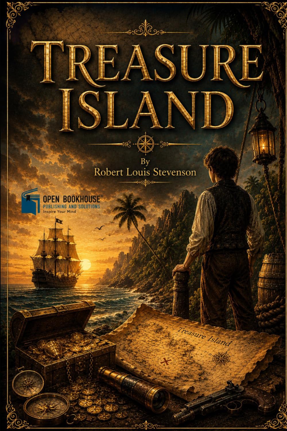 Treasure Island: OBH Illustrated & Annotated Edition for Modern Readers | Featuring Original & New Illustrations, Character Guide, Treasure Maps, Pirate Notes, Glossary & Discussion Questions