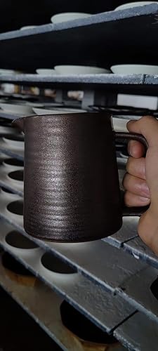 Miniatura 2 de Jarra de crema de café de gres, jarra espumadora de leche de porcelana, jarra de café vintage de cerámica, jarra de café y té, jarra de café y té