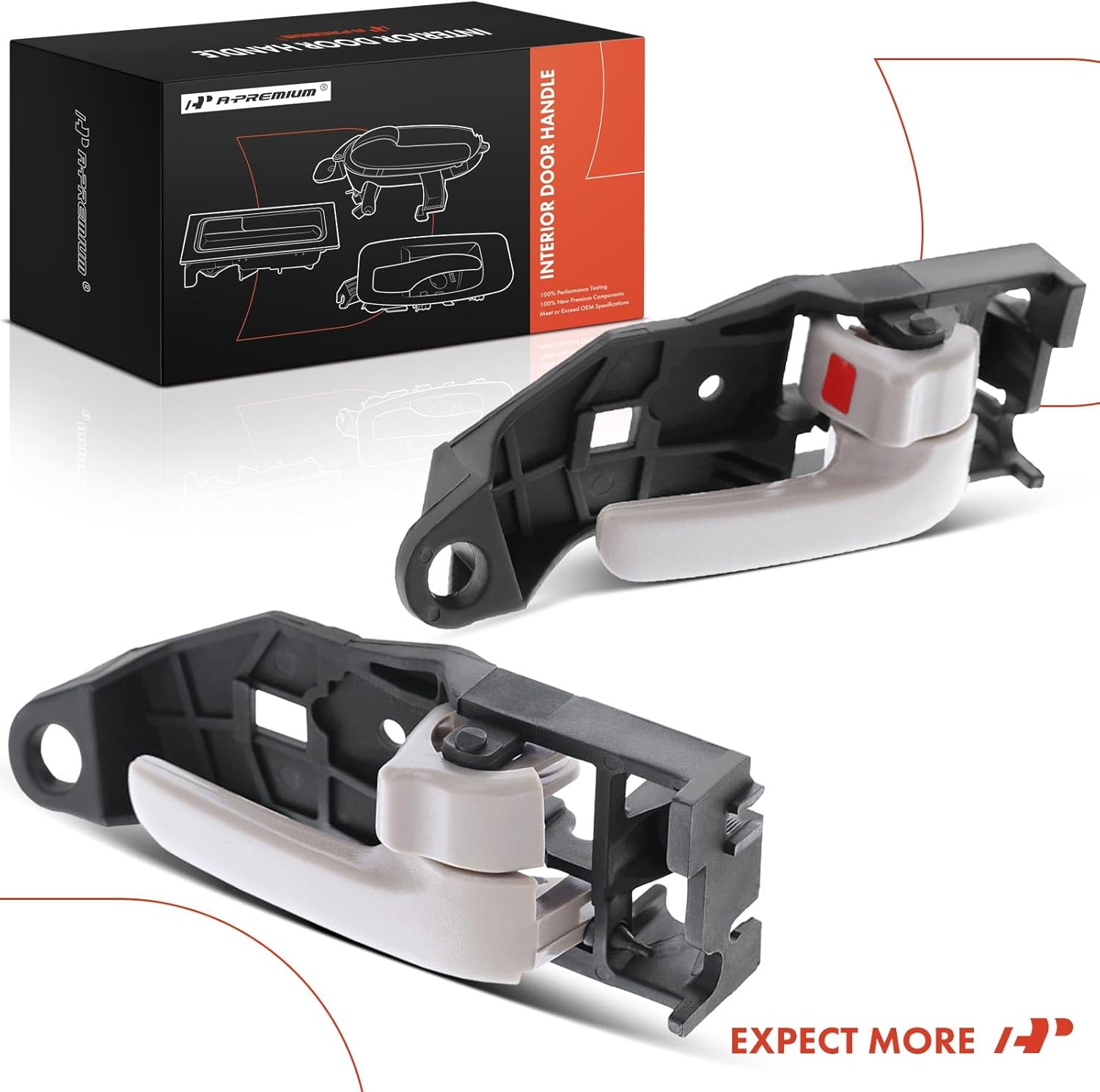 A-Premium Inside Interior Door Handles Compatible with Toyota Solara 1999 2000 2001 2002 2003, Ivory, 2-PC Set, Front Driver and Passenger Side