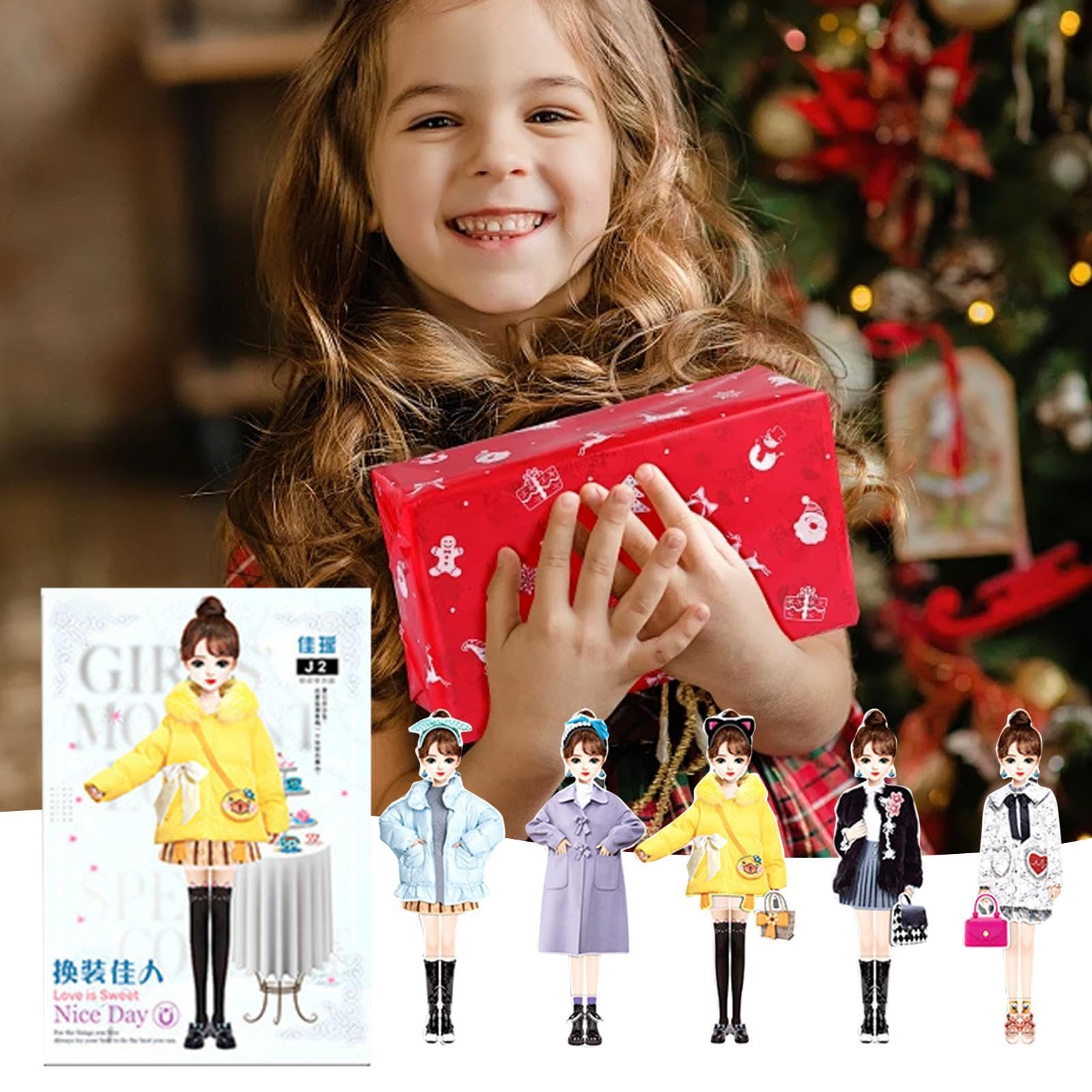 Libro Di Adesivi Per Vestire La Principessa | Bambola Magnetica Per Vestire La Principessa | Libro Per Bambole Di Carta Per Bambini | Figura Di Bambola Principessa Magnetica | Figura Di Bambola Magnet