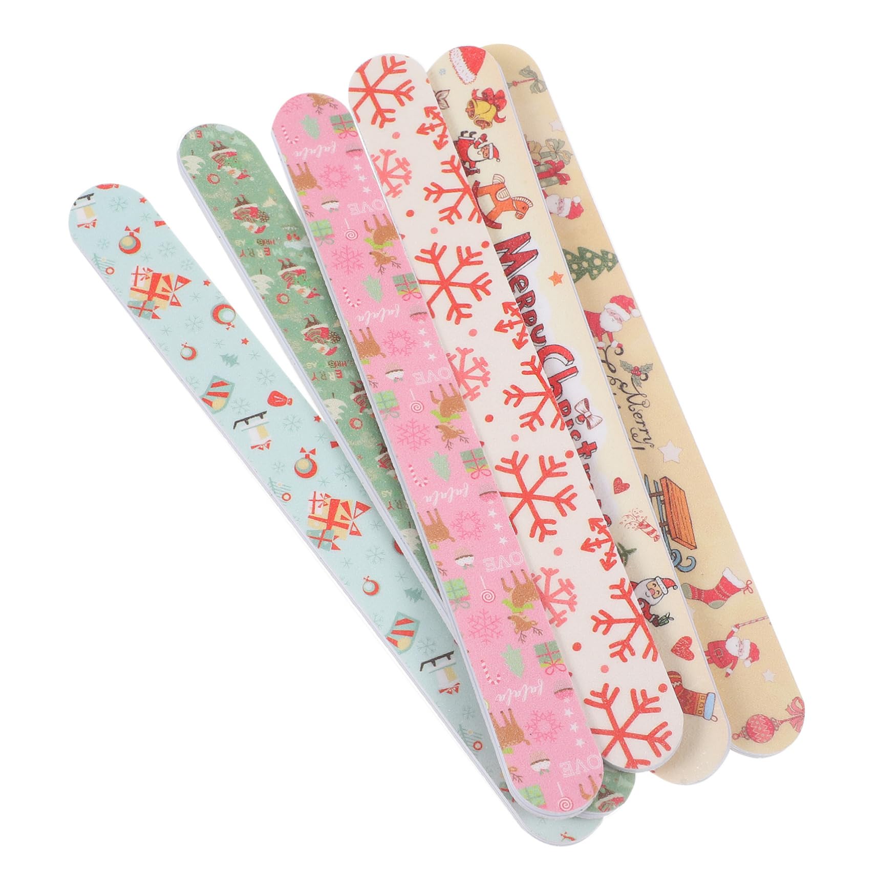 ABOOFAN Limette per Unghie Professionali Natalizie 24 Pezzi Design a Tema Natale in Eva per Manicure e Pedicure a Casa Stili multipli