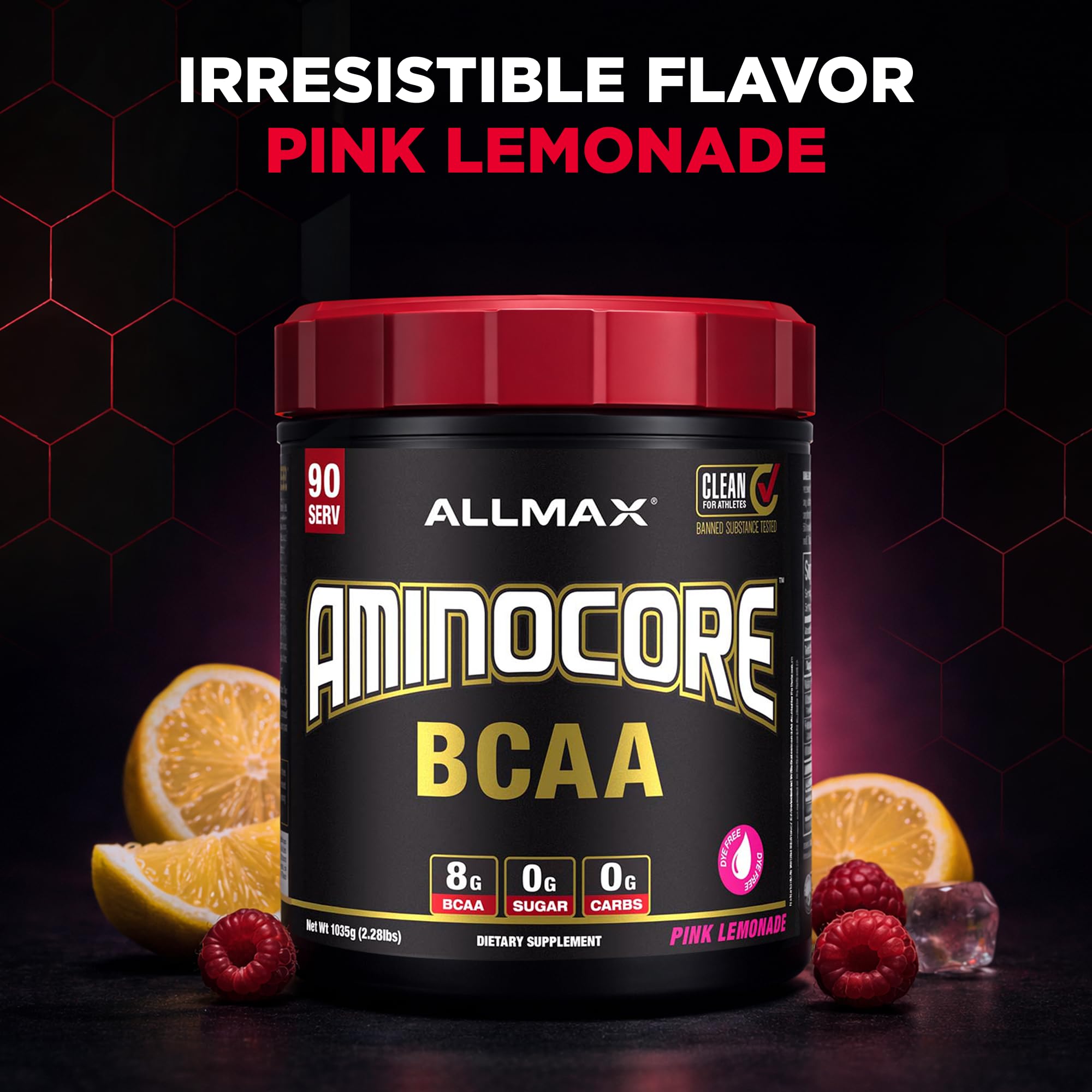 ALLMAX AMINOCORE BCAA Powder, Pink Lemonade, 90 Servings, 1035 g — Amazon image 6