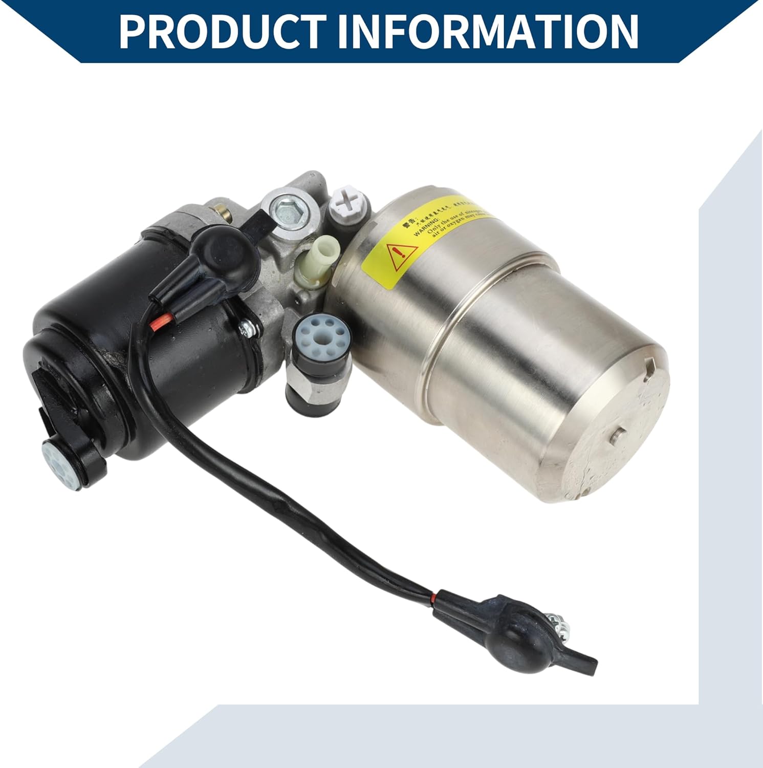 No.4707030060 ABS Pump Brake Booster Motor with Cylinder for Toyota 4 Runner for Lexus GX470 2003-2004 / 1Pcs Black Silver Tone