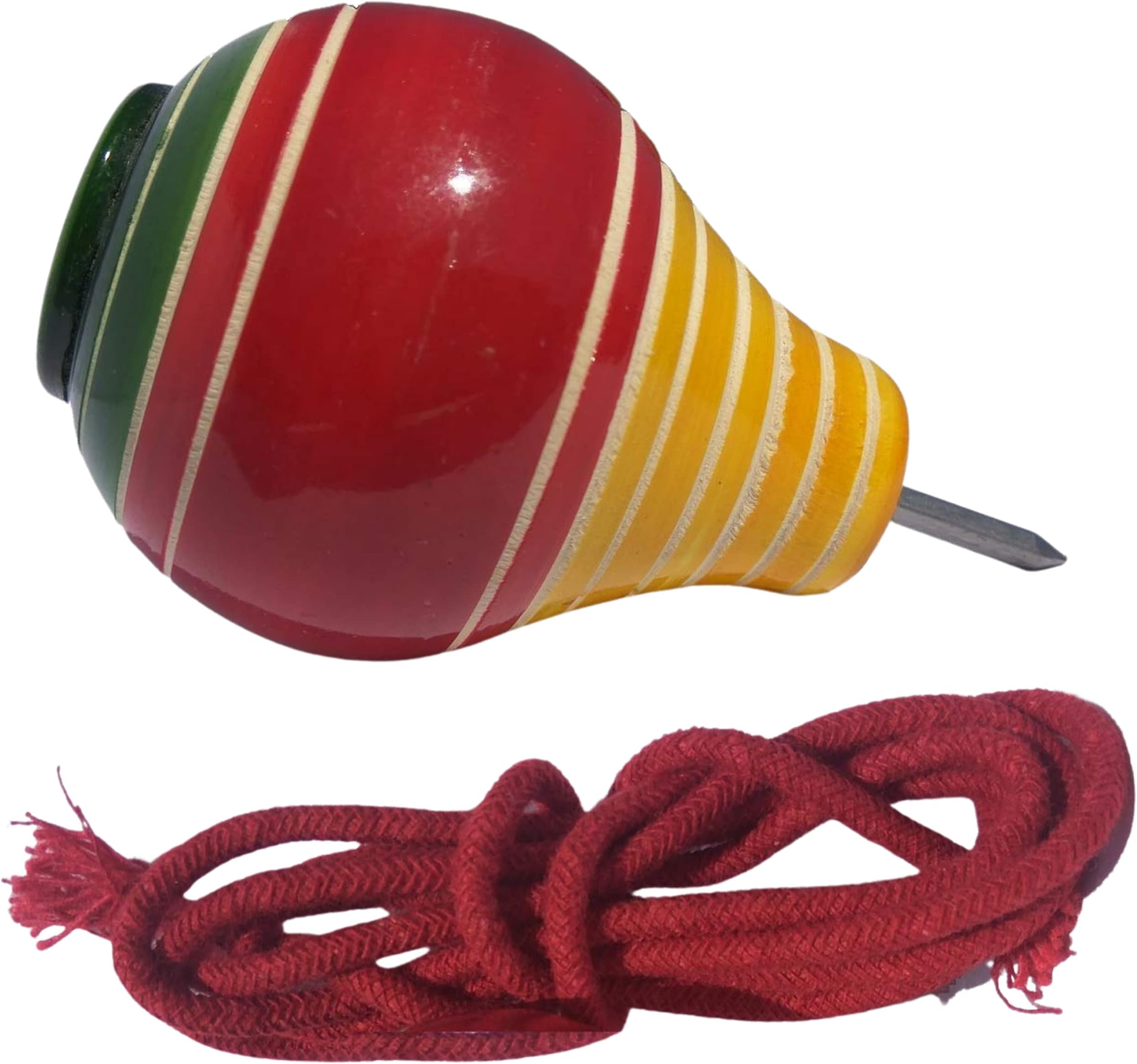 SIMPLE DAYS Simpledays Wooden Spinning Tops Lattu | Bambaram | Buguri | Bongaram With String