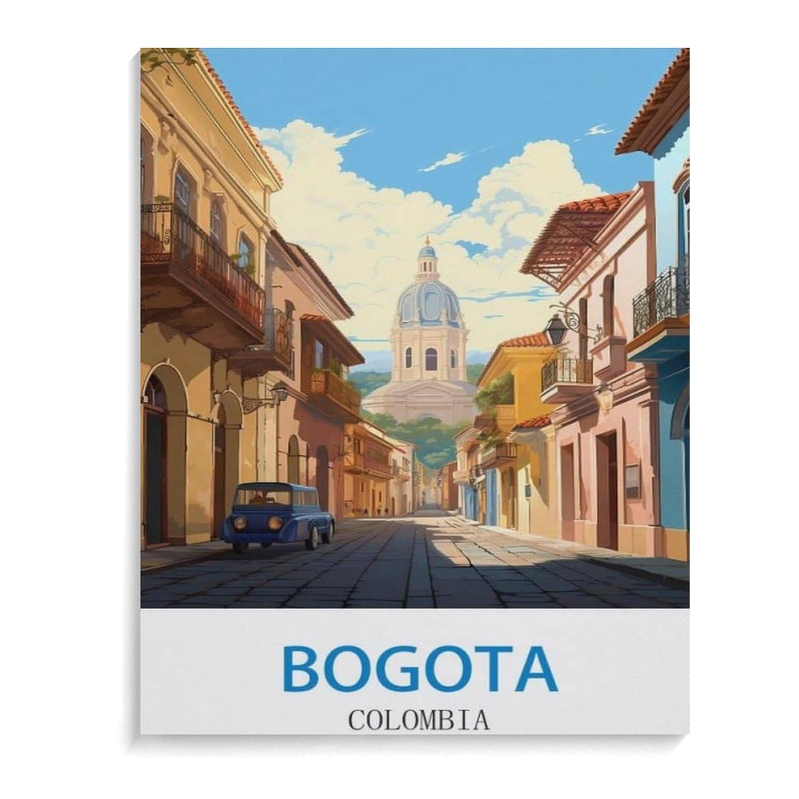 Bogota Colombia Poster，Jigsaw Puzzles for Adults 1000 Piece, Classic Puzzle Teens Boys Girls Puzzles Sturdy Tight Fitting Pieces,Letters On Back for Ideal Challenging And Gift（75x50cm）-D15