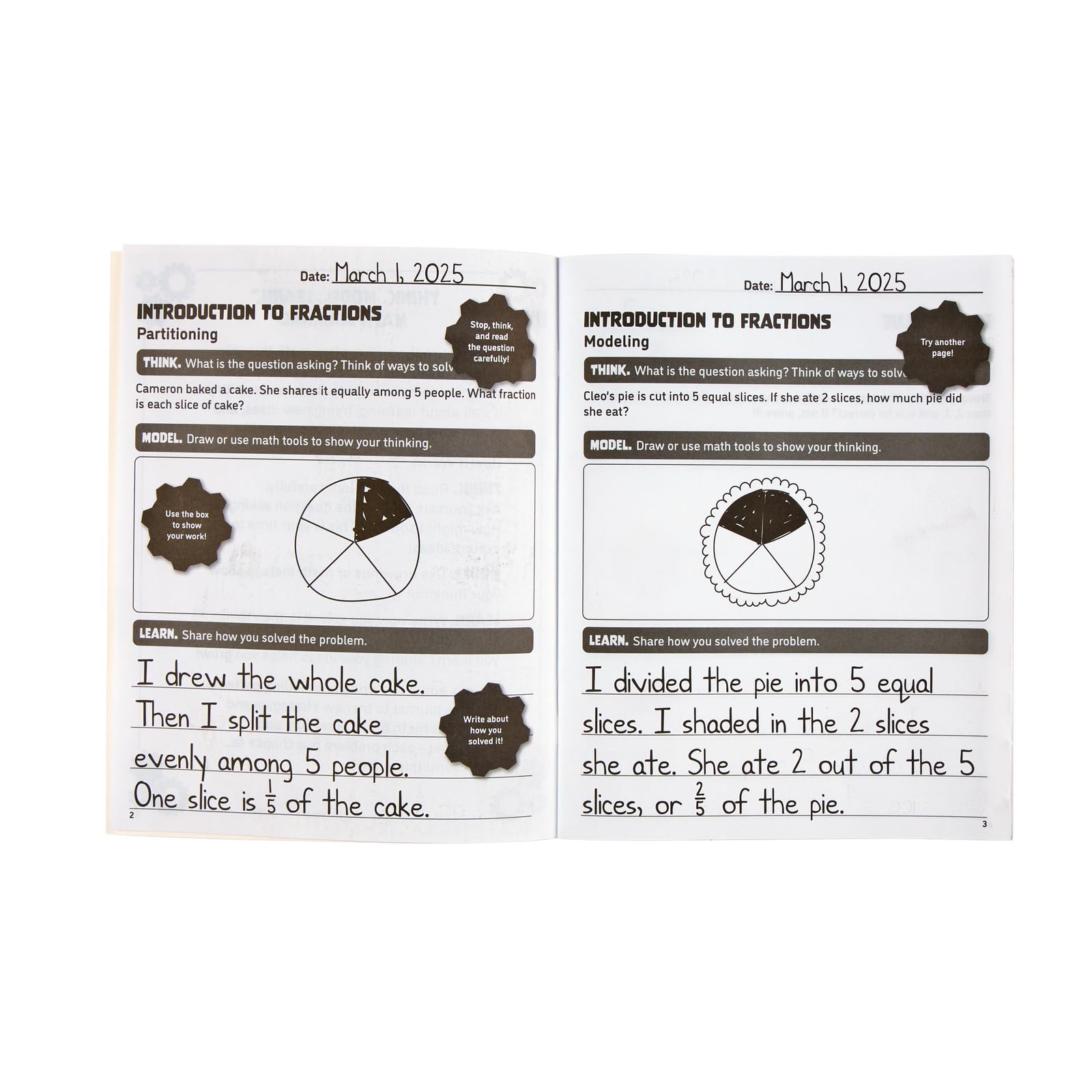 Really Good Stuff Think. Model. Learn. Math Journals, Set of 12, Grades 2-3