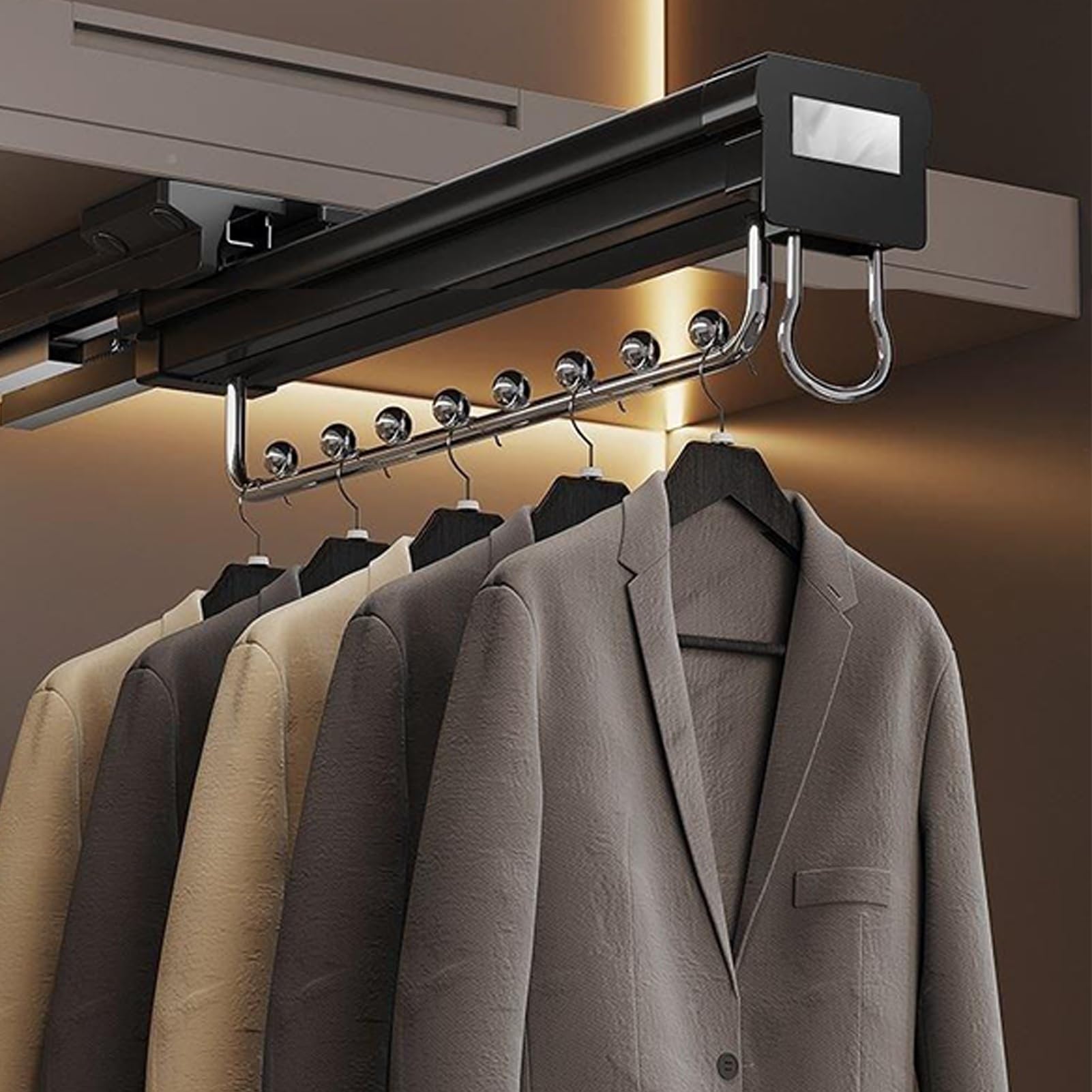 Porte-vêtements extractible YUZES 45.5cm cintre coulissant placard