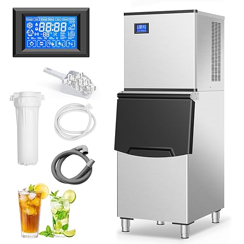 Vista 57 de Nugget Ice Makers - Máquina de hielo de pellets masticables suaves con función de limpieza automática, modo de mezcla de hielo/agua/agua helada, 50