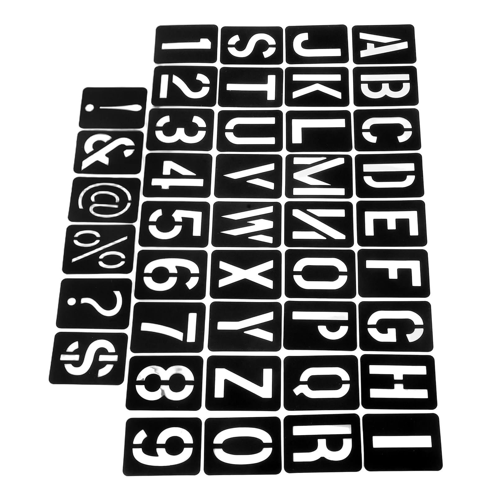 Plantillas de letras de plástico duradero y lavable para bellas artes, 168 uds