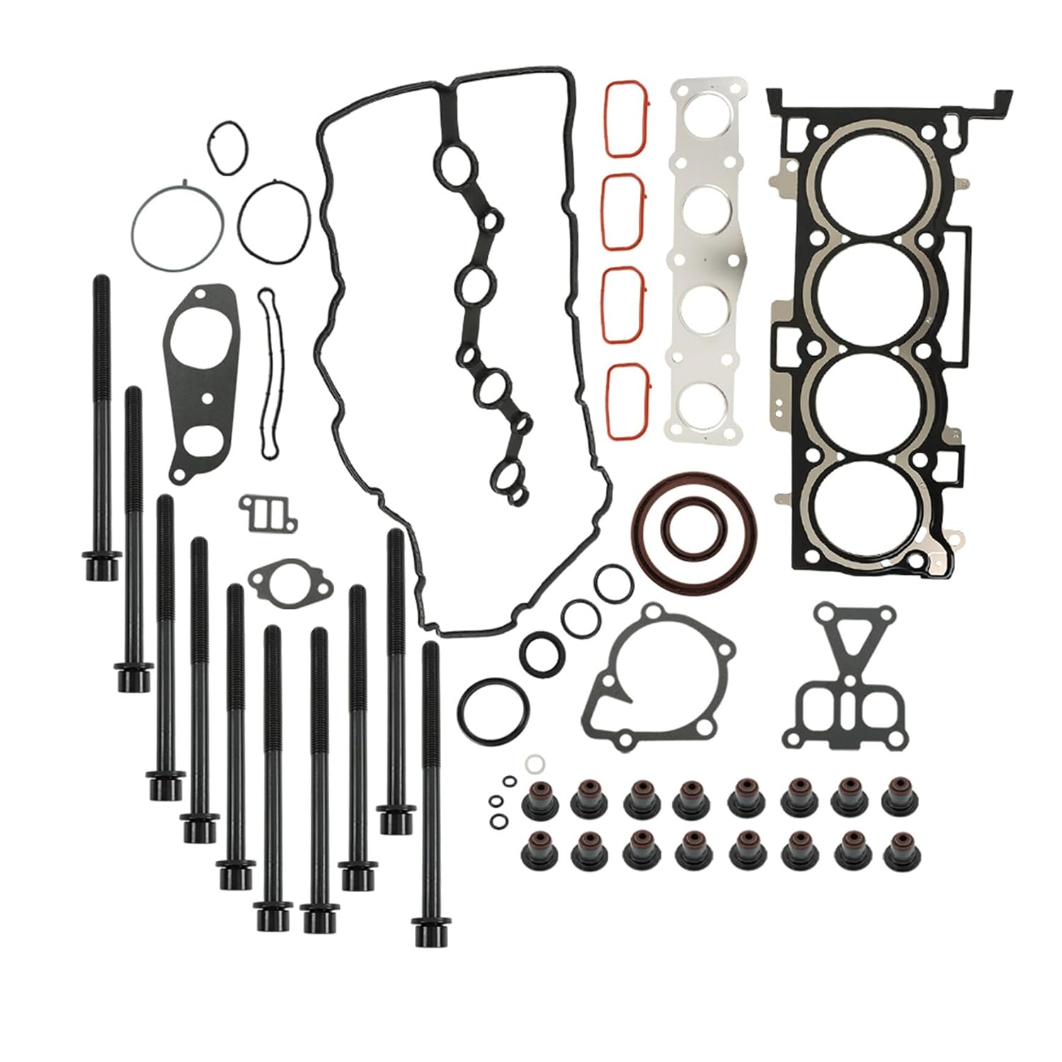 Silscvtt Head Gasket Set with Head Bolt Kit 22311-2G700 25124-2G500 Replacement for Hyundai Sonata 2.4L 2011-2015 Replacement for Kia Optima 2.4L 2010-2015