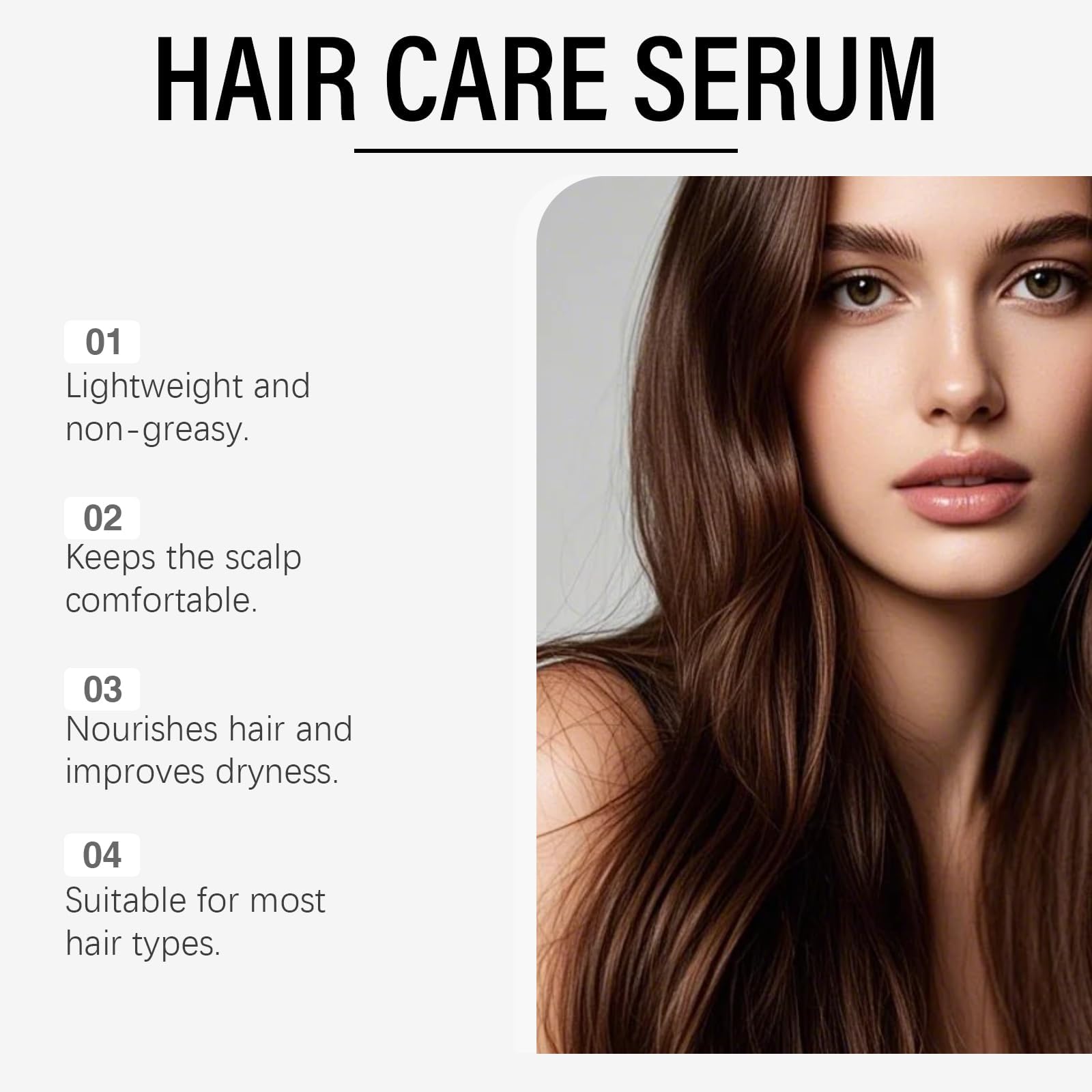 Siero per capelli al rosmarino, siero per cuoio capelluto leggero e non grasso con applicatore a spazzola integrato, soluzione nutriente quotidiana rinfrescante per la cura del cuoio capelluto