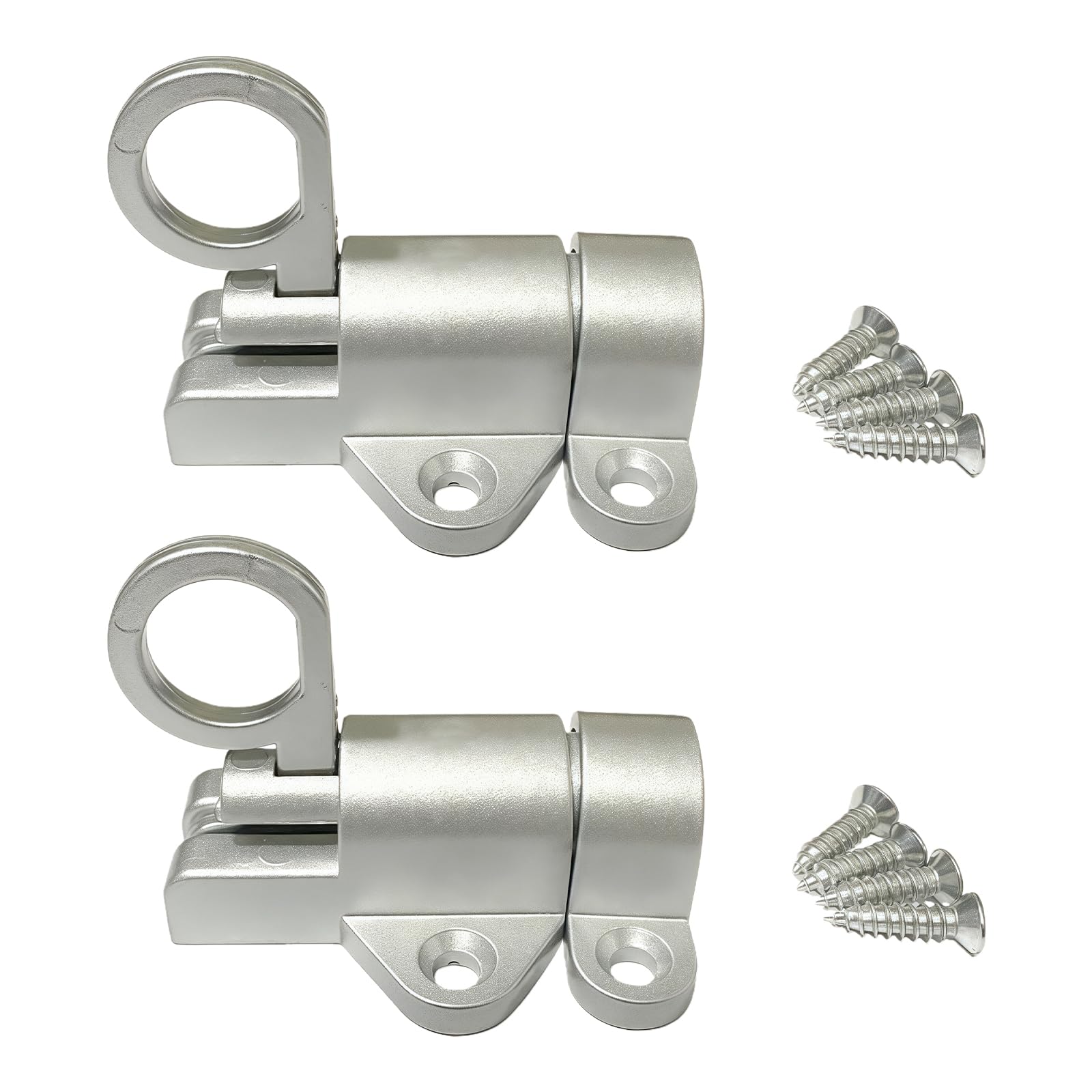 2pcs Window Gate Security Pull Ring Spring Bounce Door Bolt Auto Latch Door Hardware Aluminum Alloy Bolts