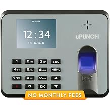 uPunch MK1000 Biometric Fingerprint/Proximity Time Clock for Employees | Small Business Time Tracking System with RFID, and PIN Options No Monthly Fee