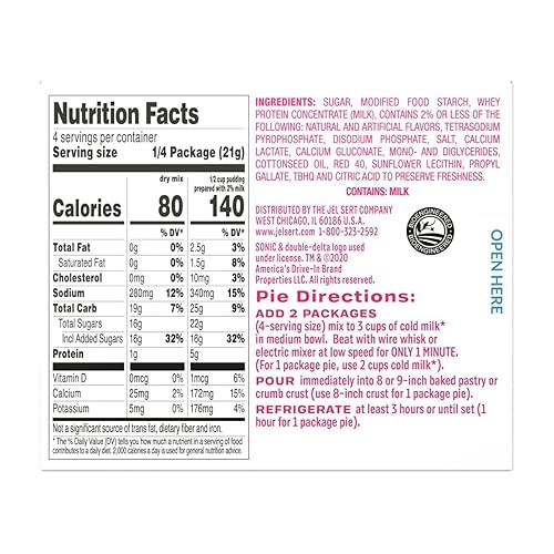 Miniatura 7 de Pudín instantáneo sónico, batido de fresa, 3.03 onzas (paquete de 3)