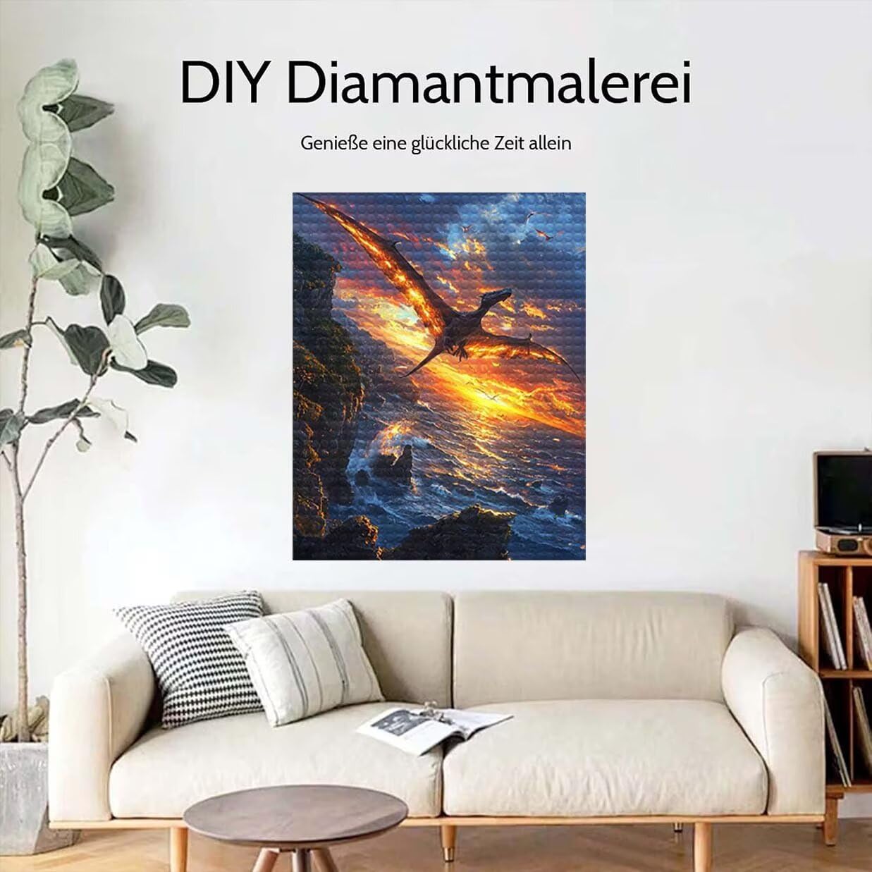 Zestaw do malowania diamentami zwierzęta, 5D dinozaury diamentowe malowanie dla dorosłych, zestawy do samodzielnego wykonania diamentów, mozaika diamentowa, haft krzyżykowy rękodzieło, kreatywne hobby
