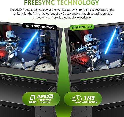 Miniatura 3 de G-STORY Monitor portátil de 14 pulgadas para Xbox Series X 4K, monitor de juegos portátil IPS para Xbox Series X (no incluido) con dos HDMI, HDR,