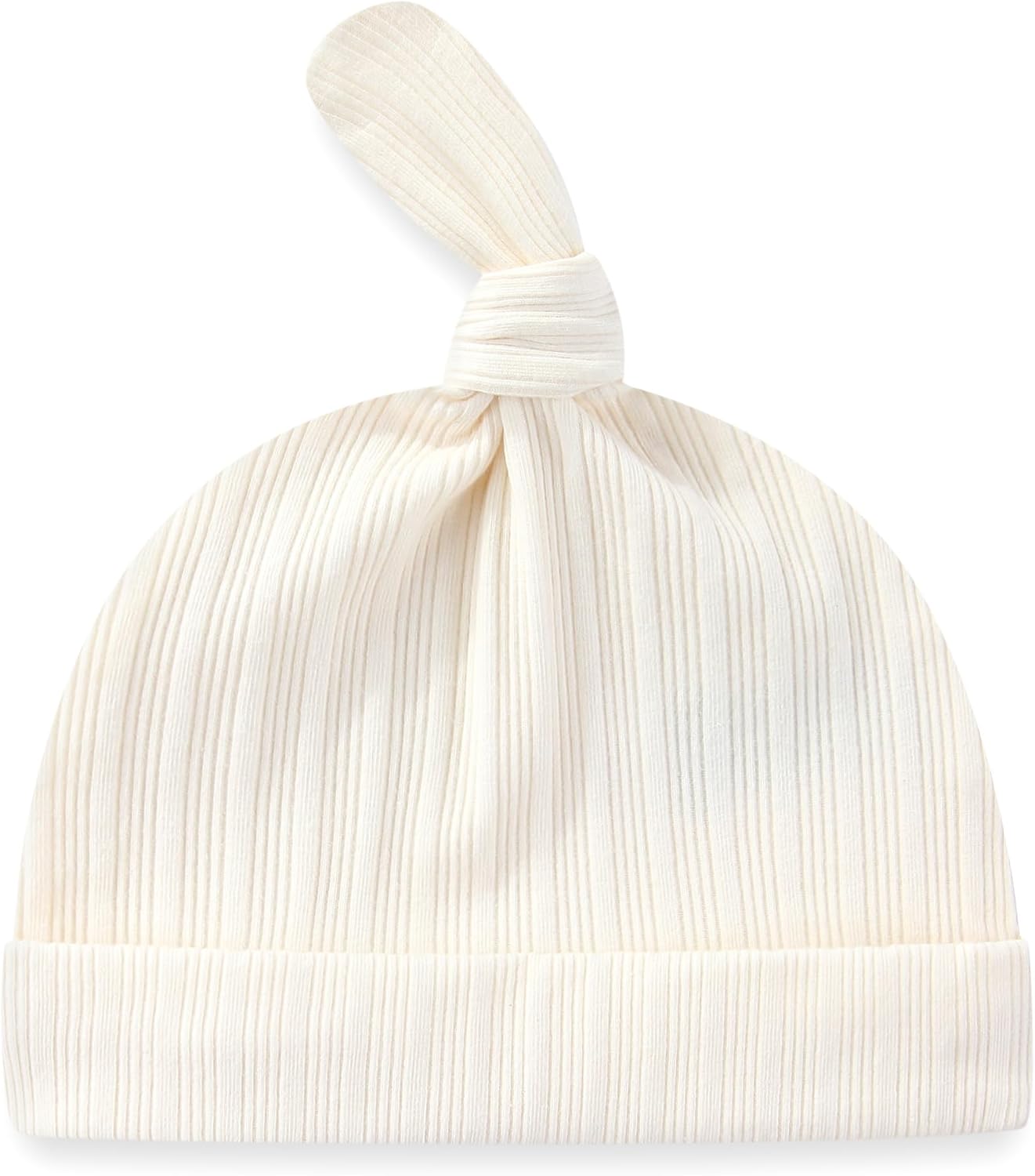 Unisex Newborn Baby Long Sleeve Romper 3-Pack with Matching Hats Solid Color Outfits