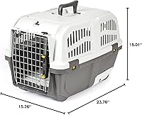 Vista 11 de Midwest Homes for Pets Skudo - Transportador de plástico para gatos de 24 pulgadas con bandeja de arena integrada