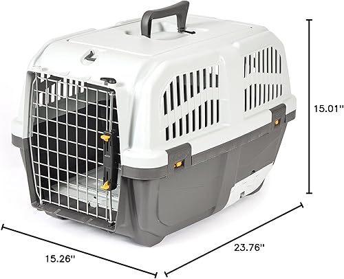 Miniatura 11 de Midwest Homes for Pets Skudo - Transportador de plástico para gatos de 24 pulgadas con bandeja de arena integrada