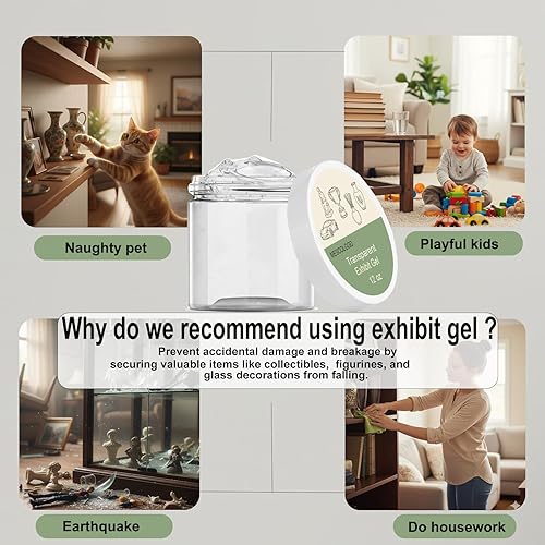 Miniatura 5 de Gel de exhibición de 12 onzas para museo, cera de masilla transparente extraíble para museo, masilla de exhibición reutilizable, artefactos de