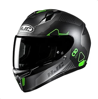 HJC C10 Aspa Full Face Motorcycle Helmet with HJ-34P Pinlock Shield, DOT Approved (MC4SF, X-Large)