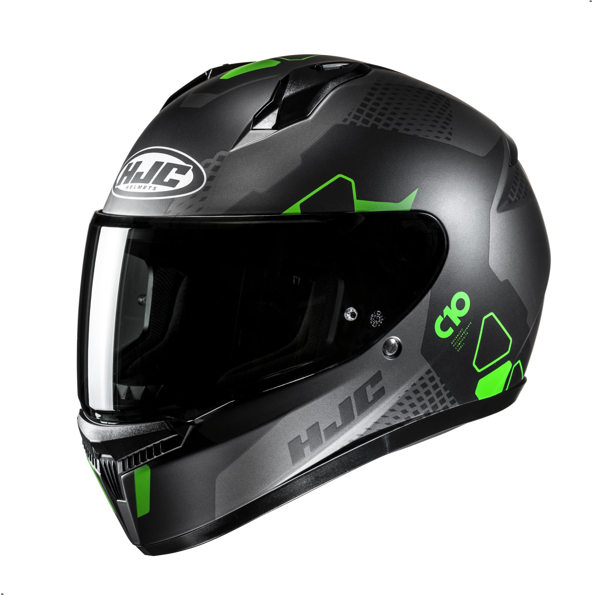 HJC C10 Aspa Full Face Motorcycle Helmet with HJ-34P Pinlock Shield, DOT Approved (MC4SF, X-Large)